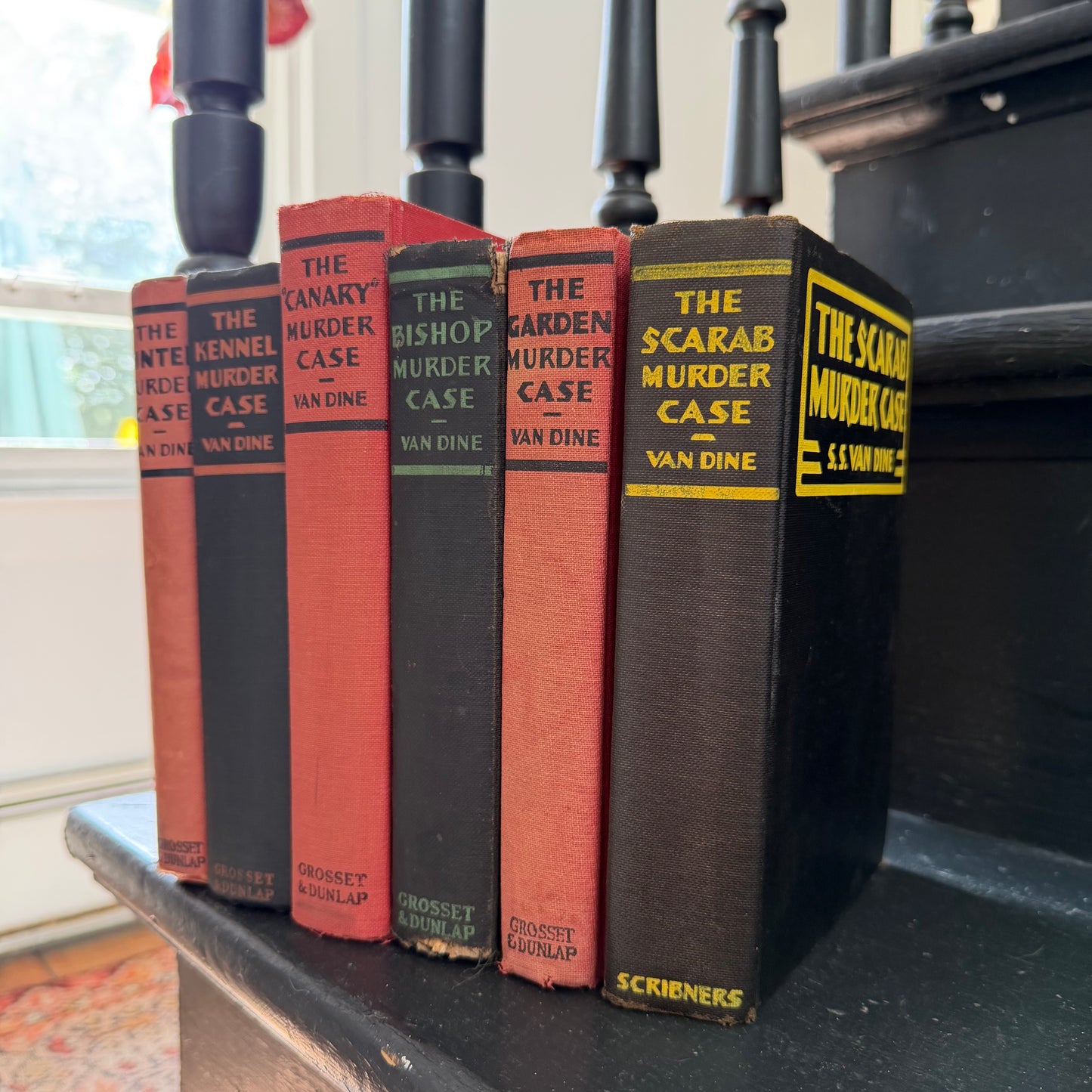 Set of 6 Philo Vance Vintage Mystery Books by S.S. Van Dine - 1927-1939