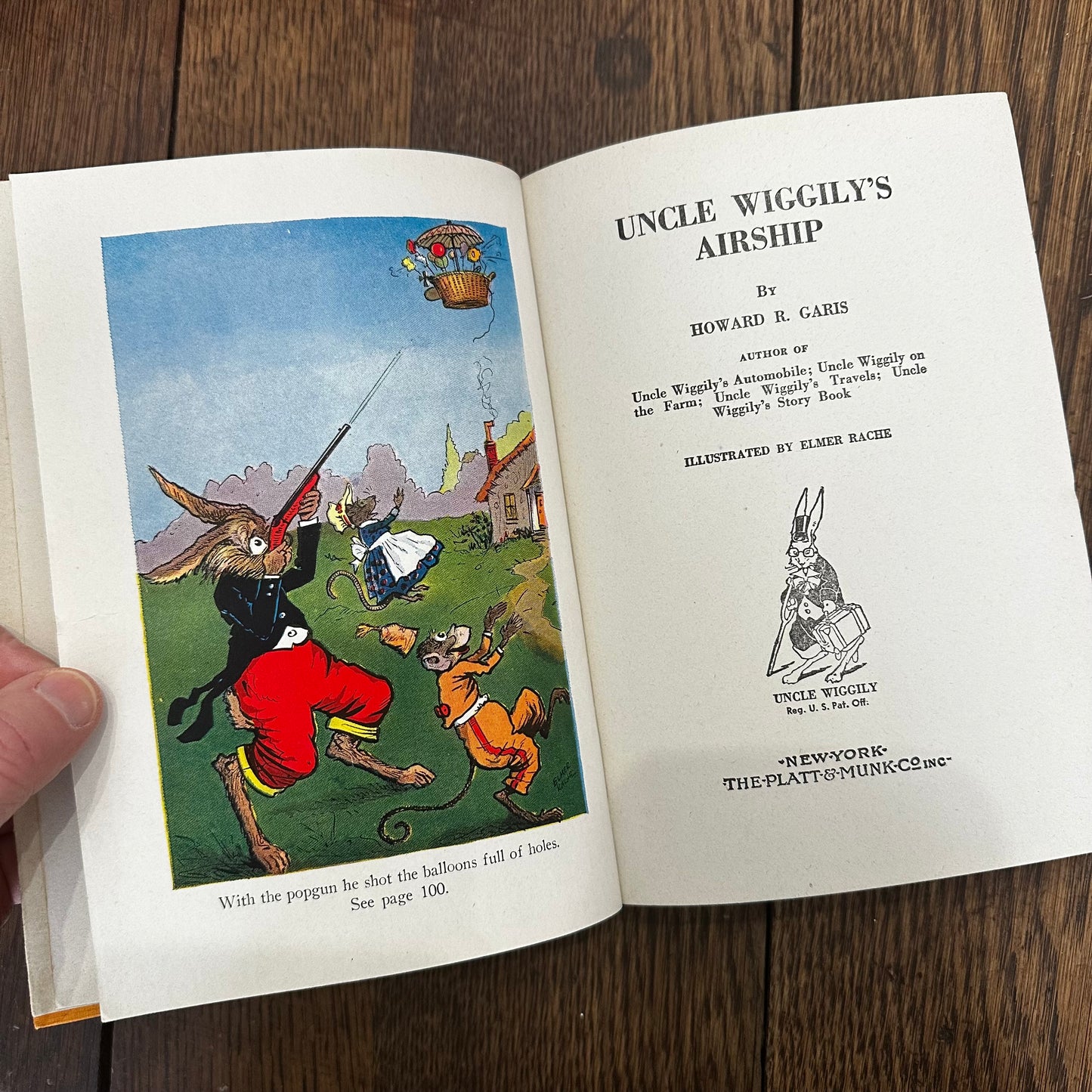 Set of 4 Uncle Wiggily Books (1939–1942) — Howard R. Garis — Illustrated by Elmer Rache — Vintage Children’s Books — Platt & Munk