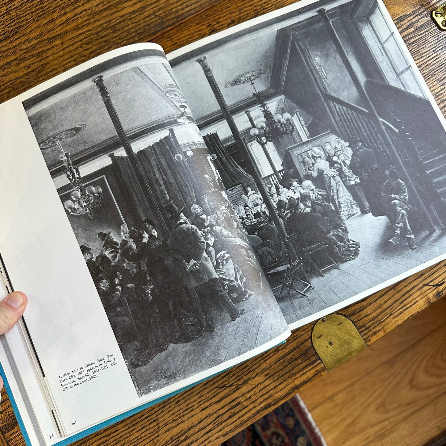 A Set of 4 Vintage Coffee Table Books in Shades of Green and Blue!