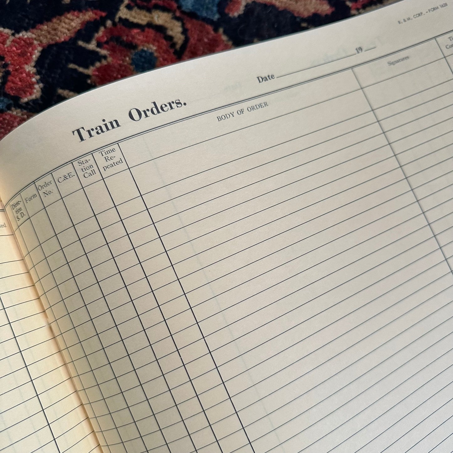 Vintage Mid-Century Boston & Maine Train Ledger - Unused!