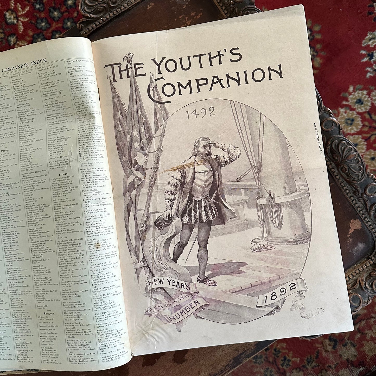 Complete Bound Year of The Youth’s Companion Newspapers - 1892