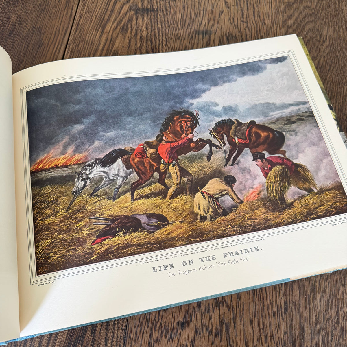 A Currier & Ives Treasury 1955 Colin Simkin | 80 Full Color Prints Americana Art Book Oversized 12x16 Vintage Coffee Table Book Independence Day Decor