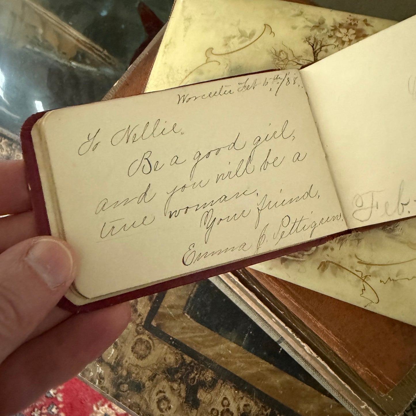 Victorian Autograph Albums 1889–1914 + 1930s Scrapbook + 1928 Ledger + NH Court Record Book Antique Paper Ephemera Collection
