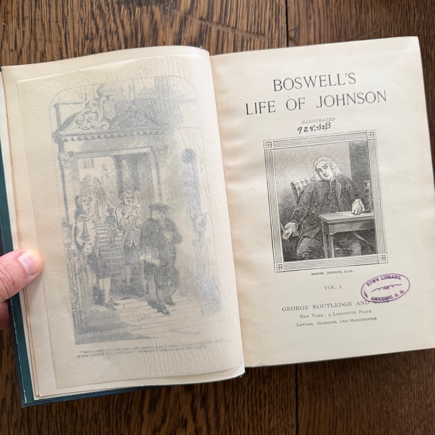 Antique Green Book Collection Set of 7 | Victorian Decorative Books | Boswell Johnson | Browning | Holmes | Euclid | 1881–1904