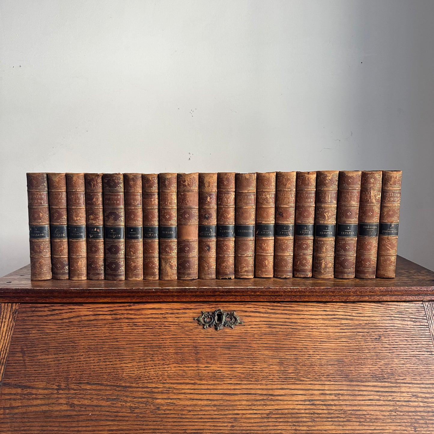 Collection of 19 Volumes from The British Poets Series - 1854-59