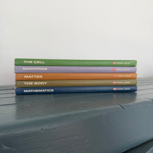 Vintage Time Life Science Library Book Set | Matter Cell Body Machines Mathematics | 1960s Illustrated Science Books | Mid Century Educational Decor
