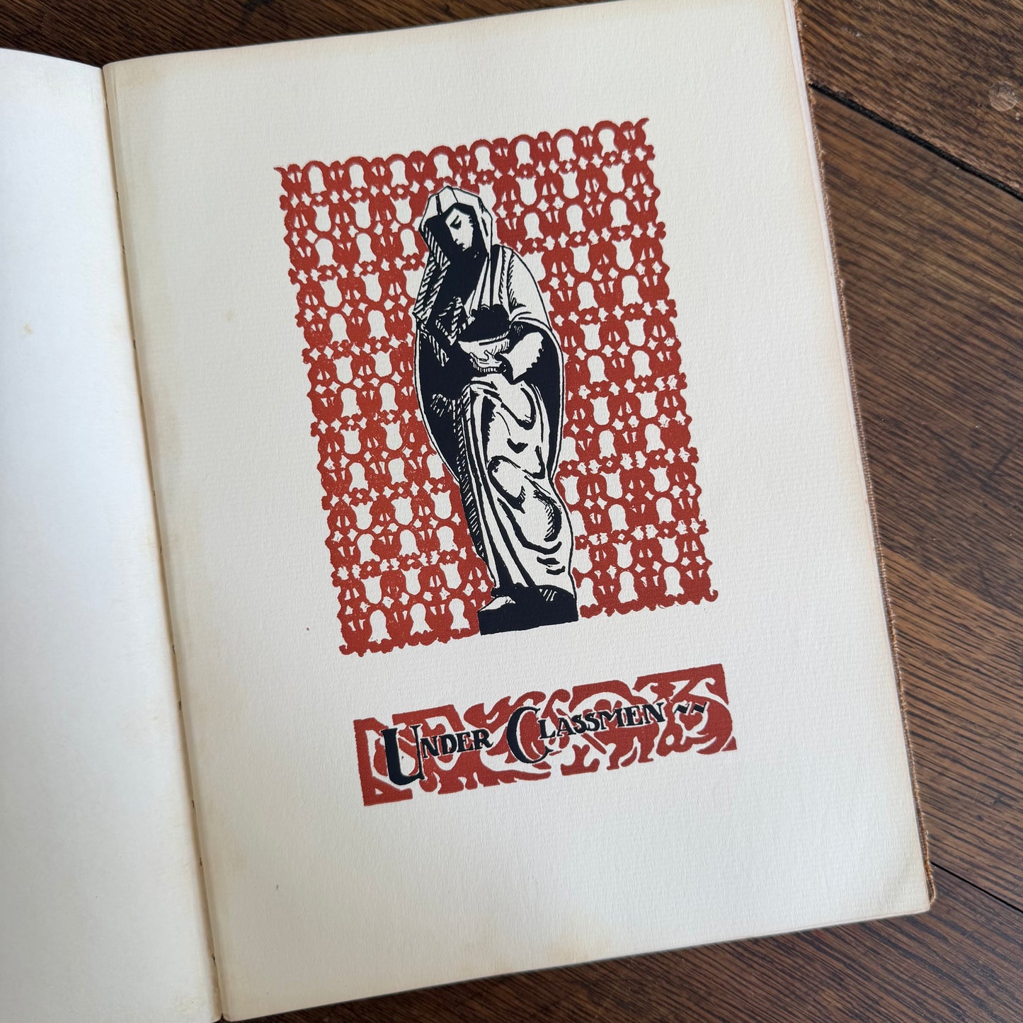 Wellesley Legenda 1934 Yearbook with Brass Bookmark, Wellesley College Massachusetts, The Northfield Hotel Reading Room Copy