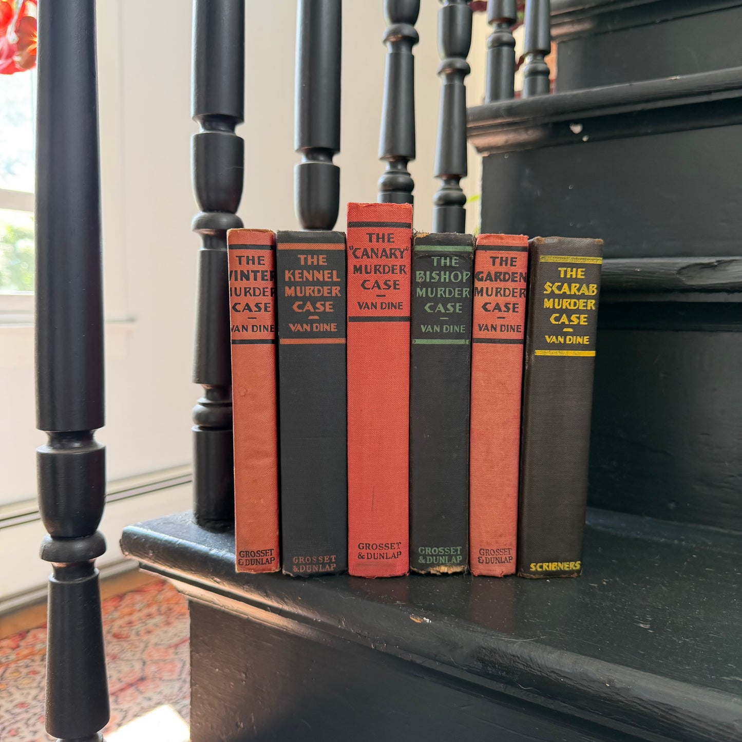 Set of 6 Philo Vance Vintage Mystery Books by S.S. Van Dine - 1927-1939