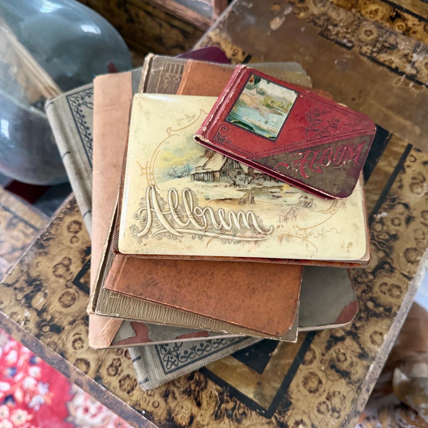 Victorian Autograph Albums 1889–1914 + 1930s Scrapbook + 1928 Ledger + NH Court Record Book Antique Paper Ephemera Collection
