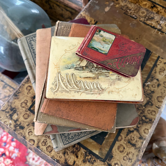 Victorian Autograph Albums 1889–1914 + 1930s Scrapbook + 1928 Ledger + NH Court Record Book Antique Paper Ephemera Collection