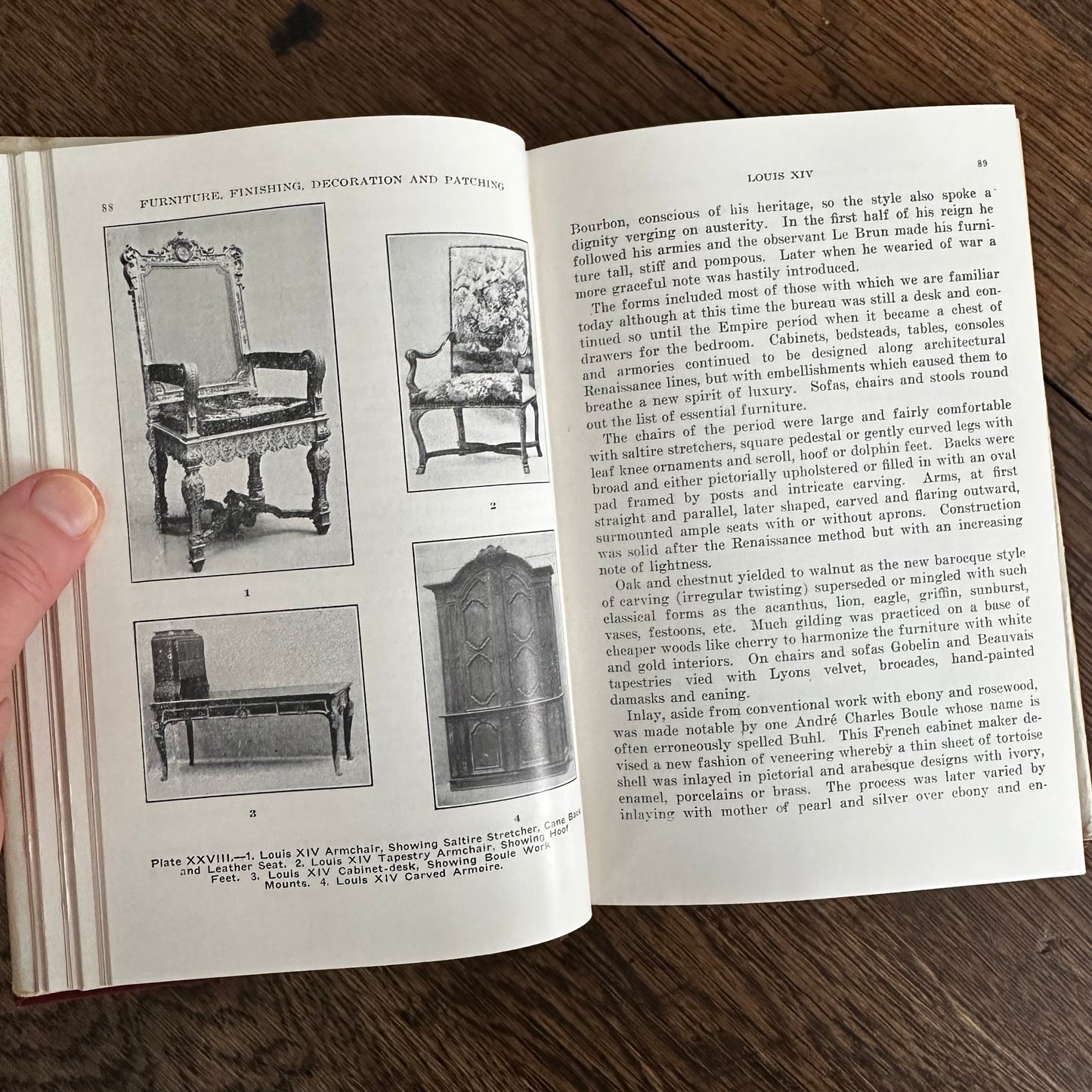 Furniture Finishing, Decoration & Patching, Pattou & Vaughn 1944 Hardcover Book