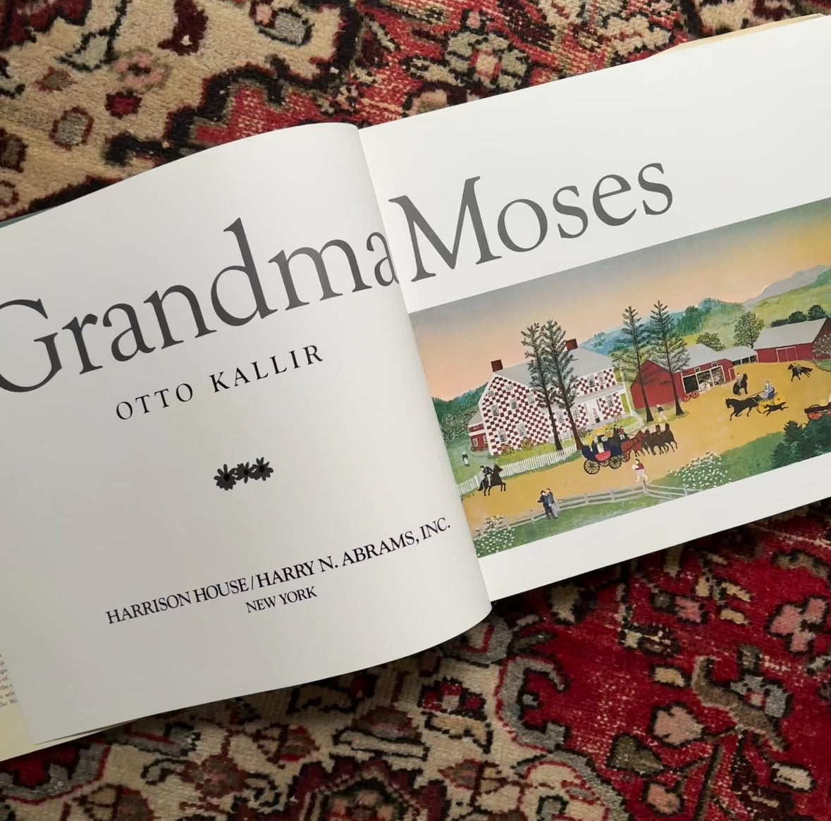 Otto Kallir’s Giant, Vintage Book of Grandma Moses’ Art!