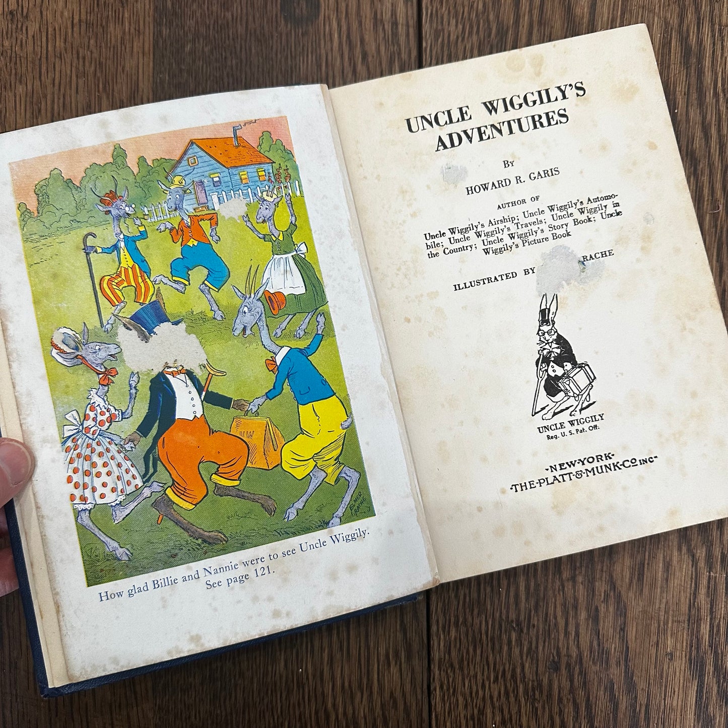 Set of 4 Uncle Wiggily Books (1939–1942) — Howard R. Garis — Illustrated by Elmer Rache — Vintage Children’s Books — Platt & Munk