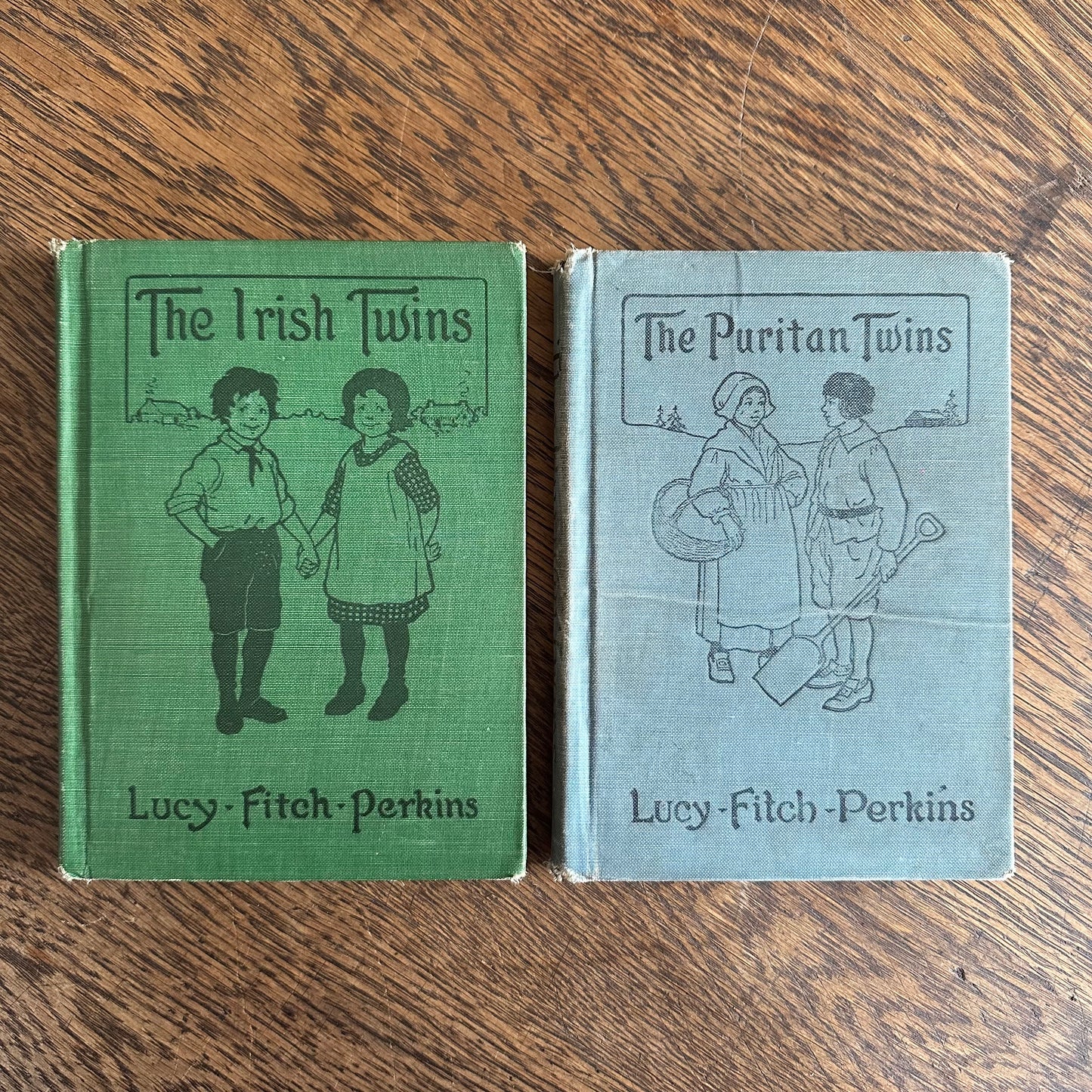 Set of 6 Antique Lucy Fitch-Perkins Twins Books!