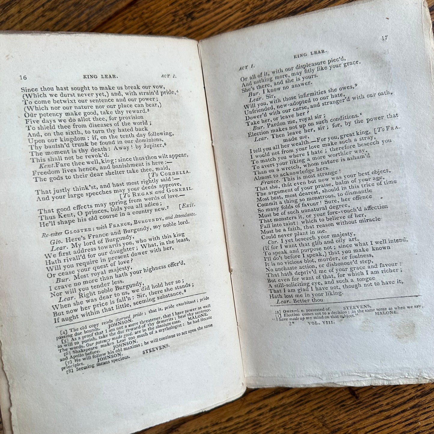 1810-1812 Complete Set of 9 Vols: The Plays of William Shakspeare