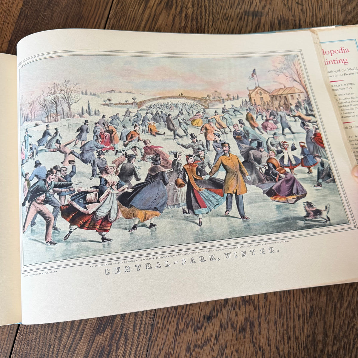 A Currier & Ives Treasury 1955 Colin Simkin | 80 Full Color Prints Americana Art Book Oversized 12x16 Vintage Coffee Table Book Independence Day Decor