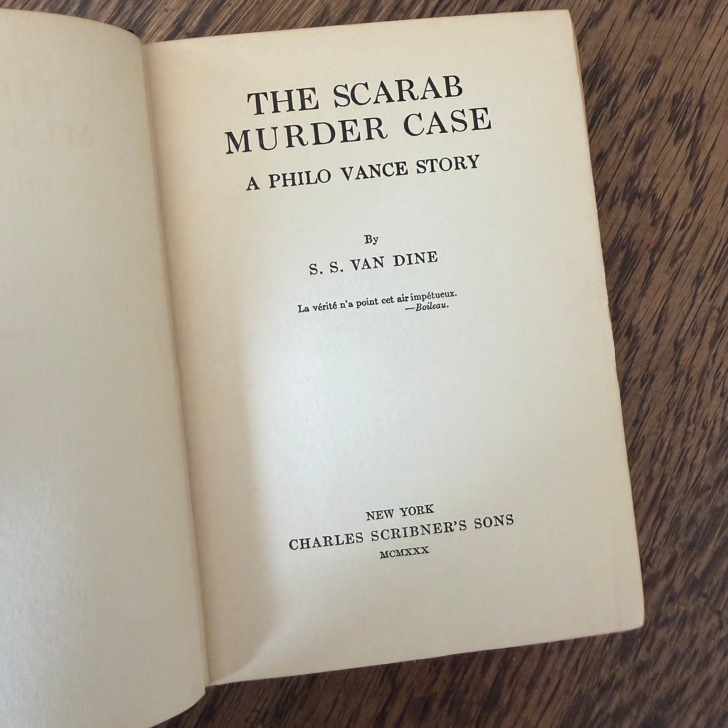 Set of 6 Philo Vance Vintage Mystery Books by S.S. Van Dine - 1927-1939