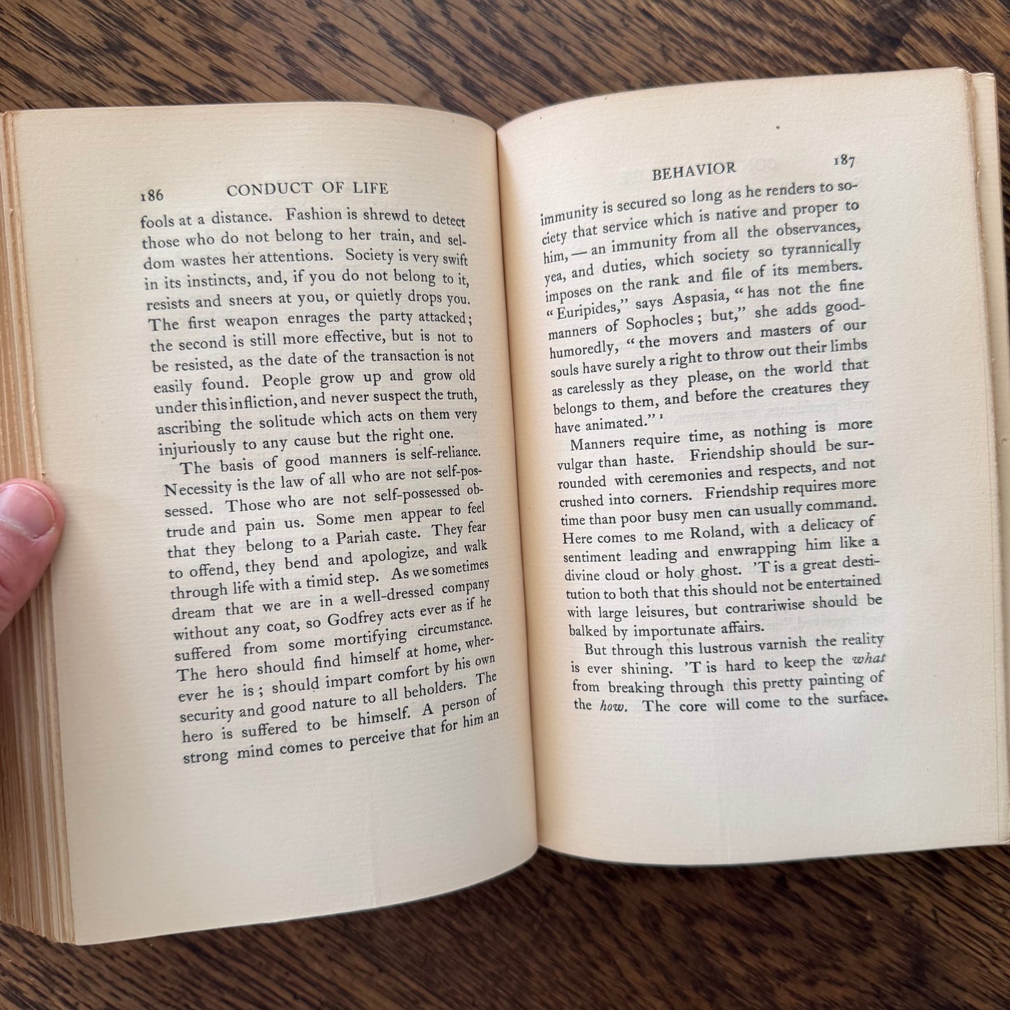 The Complete Works of Ralph Waldo Emerson Volumes 6 & 7 | Houghton Mifflin 1904 | Conduct of Life | Society and Solitude | Antique Book Set