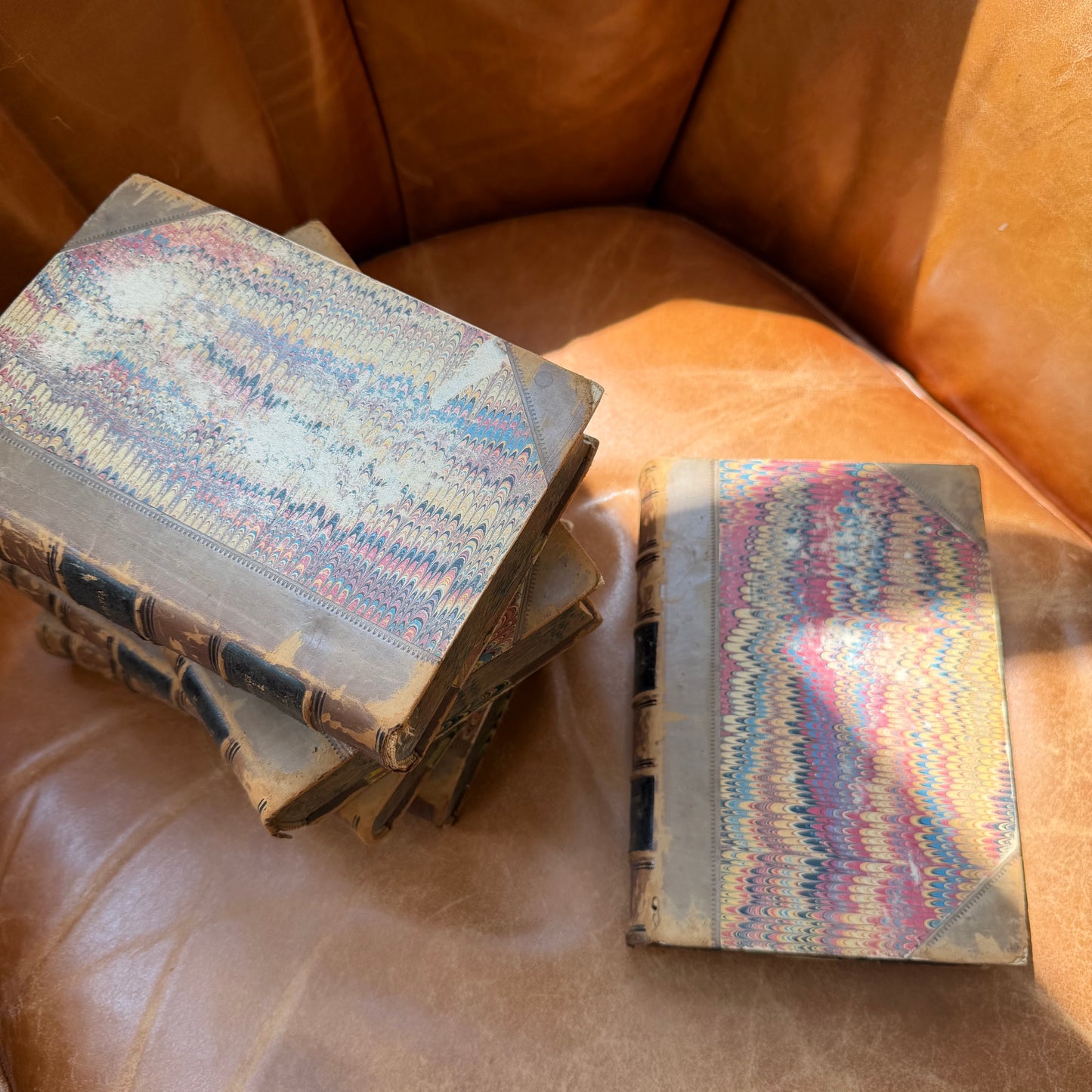 19th Century World Travel!  Prose Writings of Bayard Taylor - Set of 5, 1865-1868, G P Putnam New York, Antique Books, Half Leather, Marbled Edges