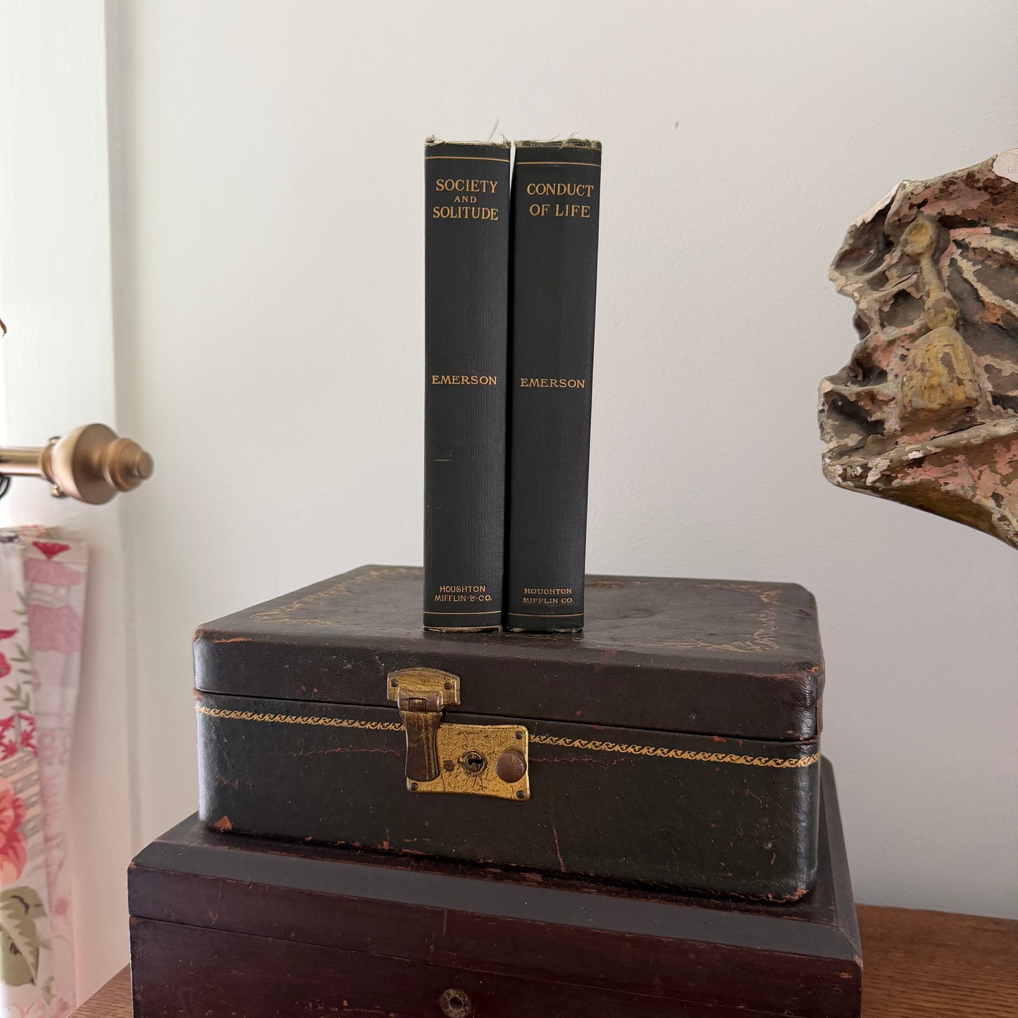 The Complete Works of Ralph Waldo Emerson Volumes 6 & 7 | Houghton Mifflin 1904 | Conduct of Life | Society and Solitude | Antique Book Set