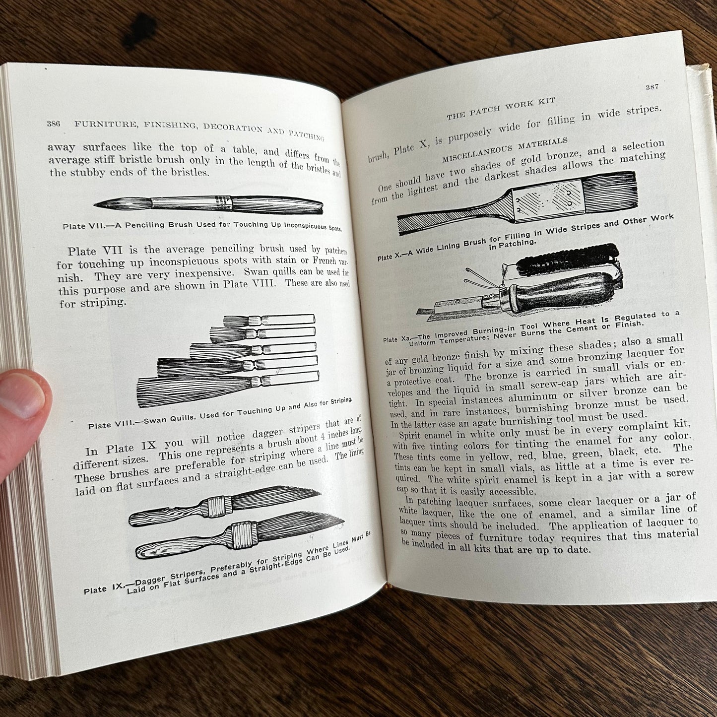 Furniture Finishing, Decoration & Patching, Pattou & Vaughn 1944 Hardcover Book