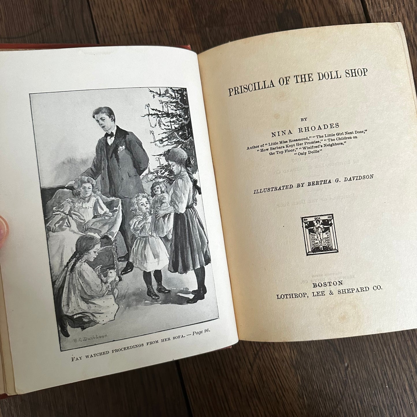 Set of 8 Nina Rhoades Antique Children’s Books (1901–1914) — Illustrated by Bertha Davidson Hoxie — Lothrop Lee & Shepard — Brick House Series