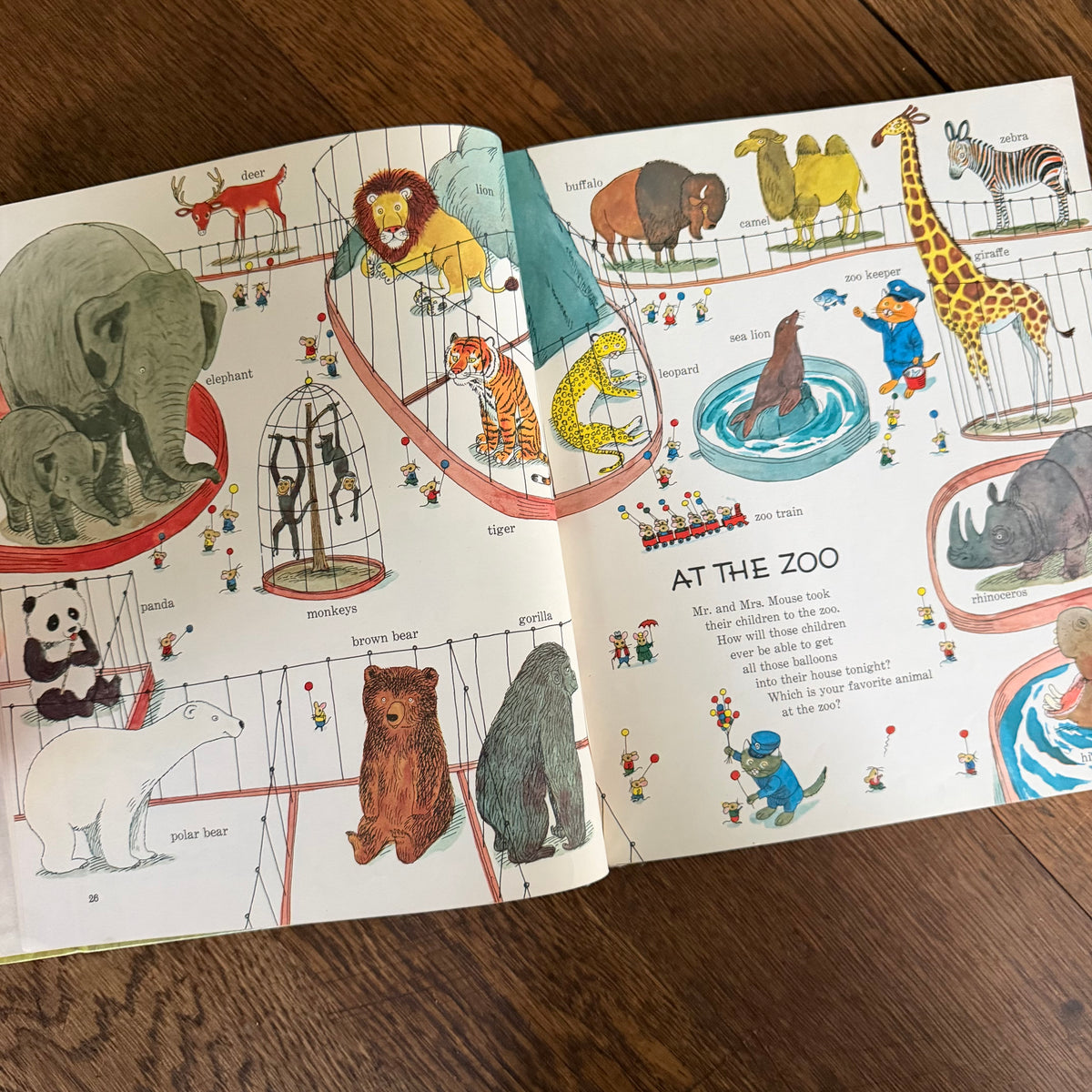 Richard Scarry Books Set of 2, Going Places & Fun with Words, 1971 Look & Learn Library, Golden Press