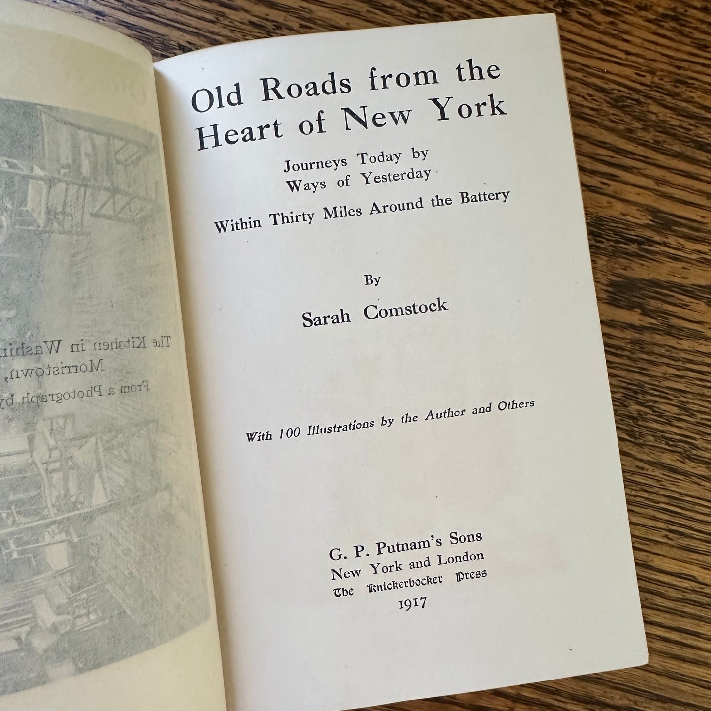 Vintage 1917 Old Roads from the Heart of New York Sarah Comstock Travel History Book Putnam Illustrated Antique NYC Region Guide