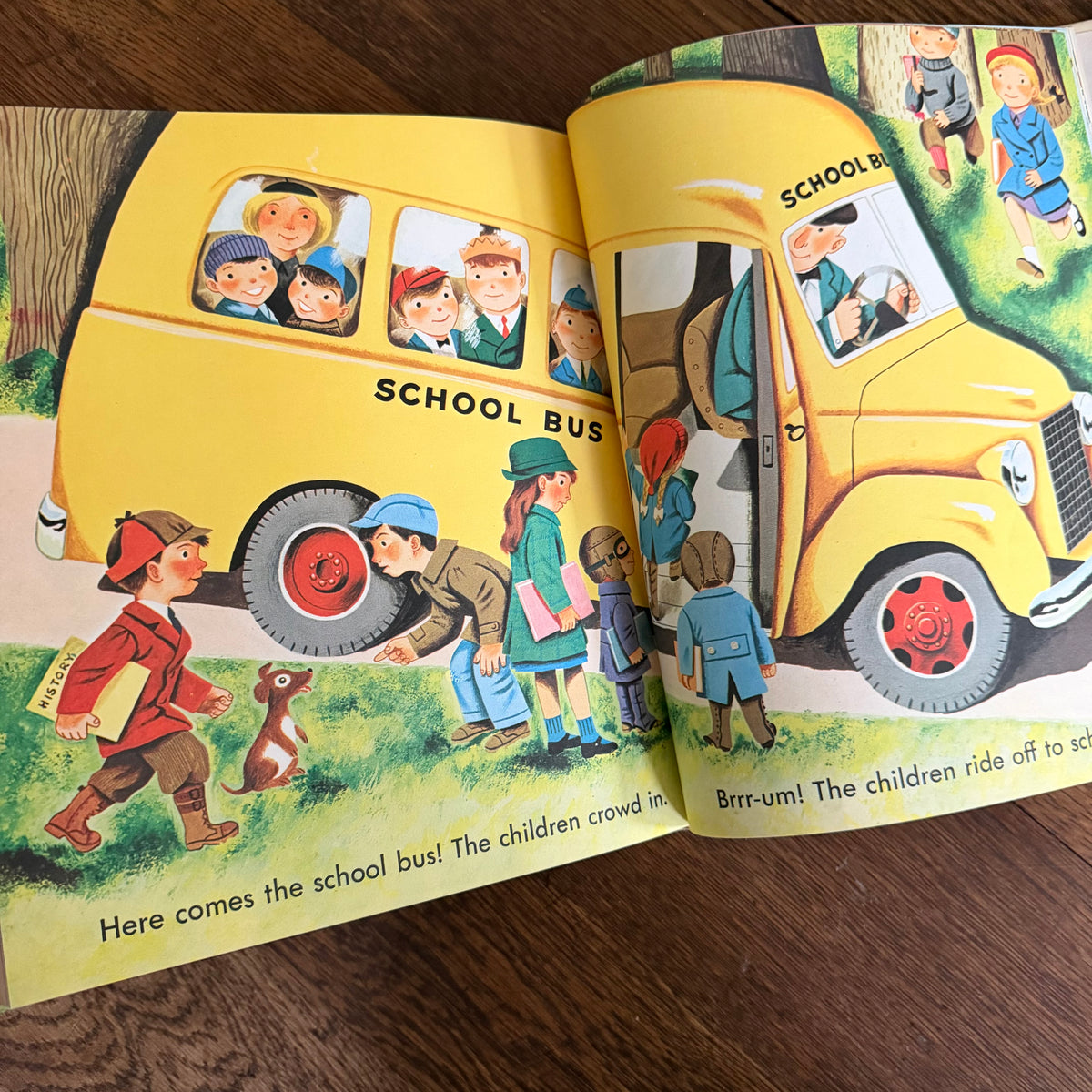 Richard Scarry Books Set of 2, Going Places & Fun with Words, 1971 Look & Learn Library, Golden Press