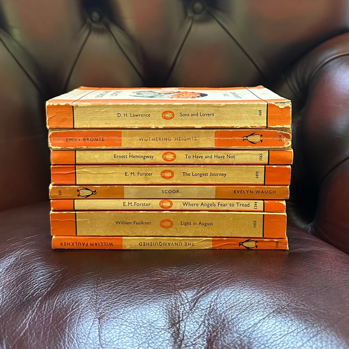 A Set of 8 Orange Penguin Softcovers!