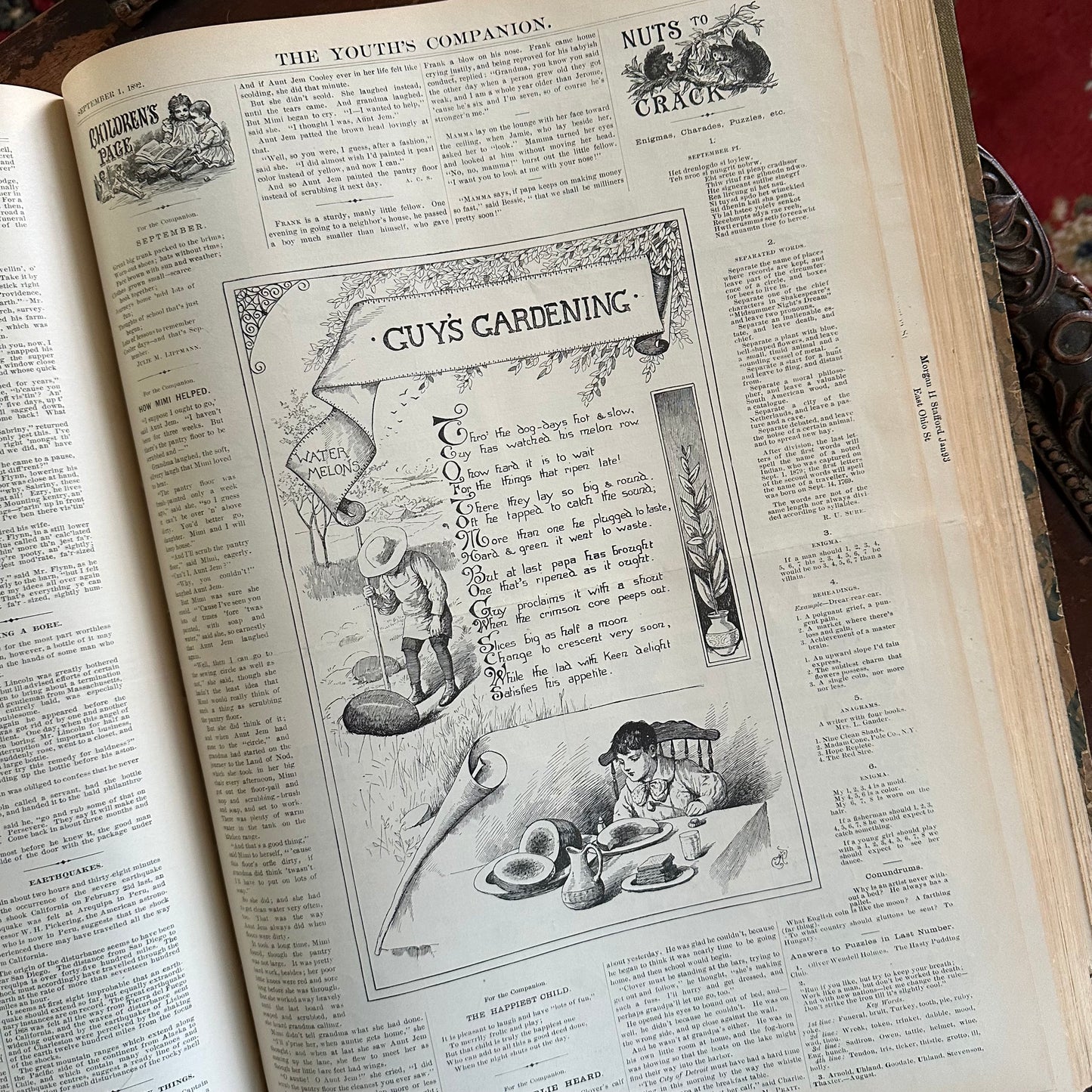 Complete Bound Year of The Youth’s Companion Newspapers - 1892