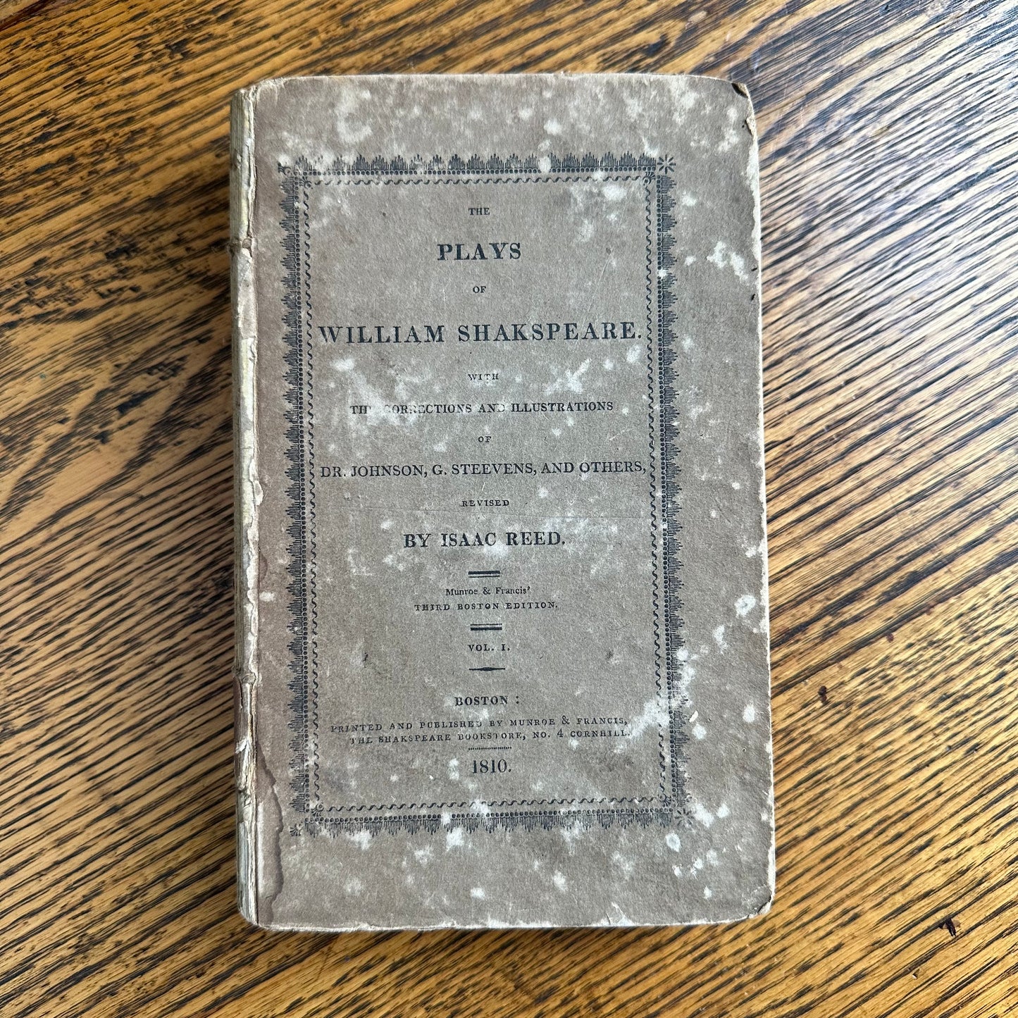 1810-1812 Complete Set of 9 Vols: The Plays of William Shakspeare