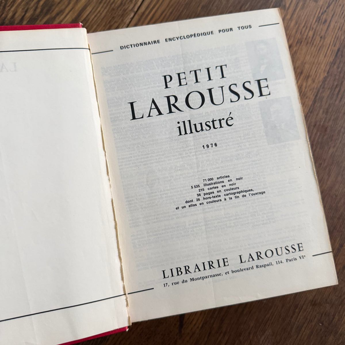 Petit Larousse Illustré, 1976 — French Encyclopedic Dictionary | 71,000 Articles, 5,535 Illustrations, Maps & Color Atlas | Librairie Larousse