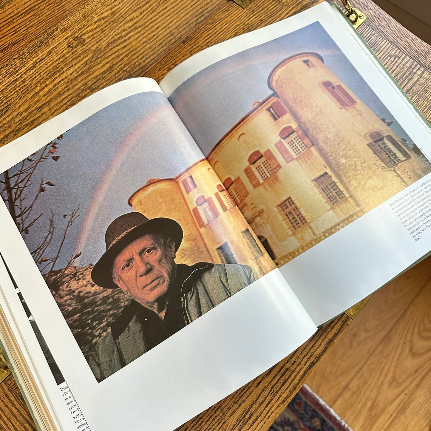 A Set of 4 Vintage Coffee Table Books in Shades of Green and Blue!