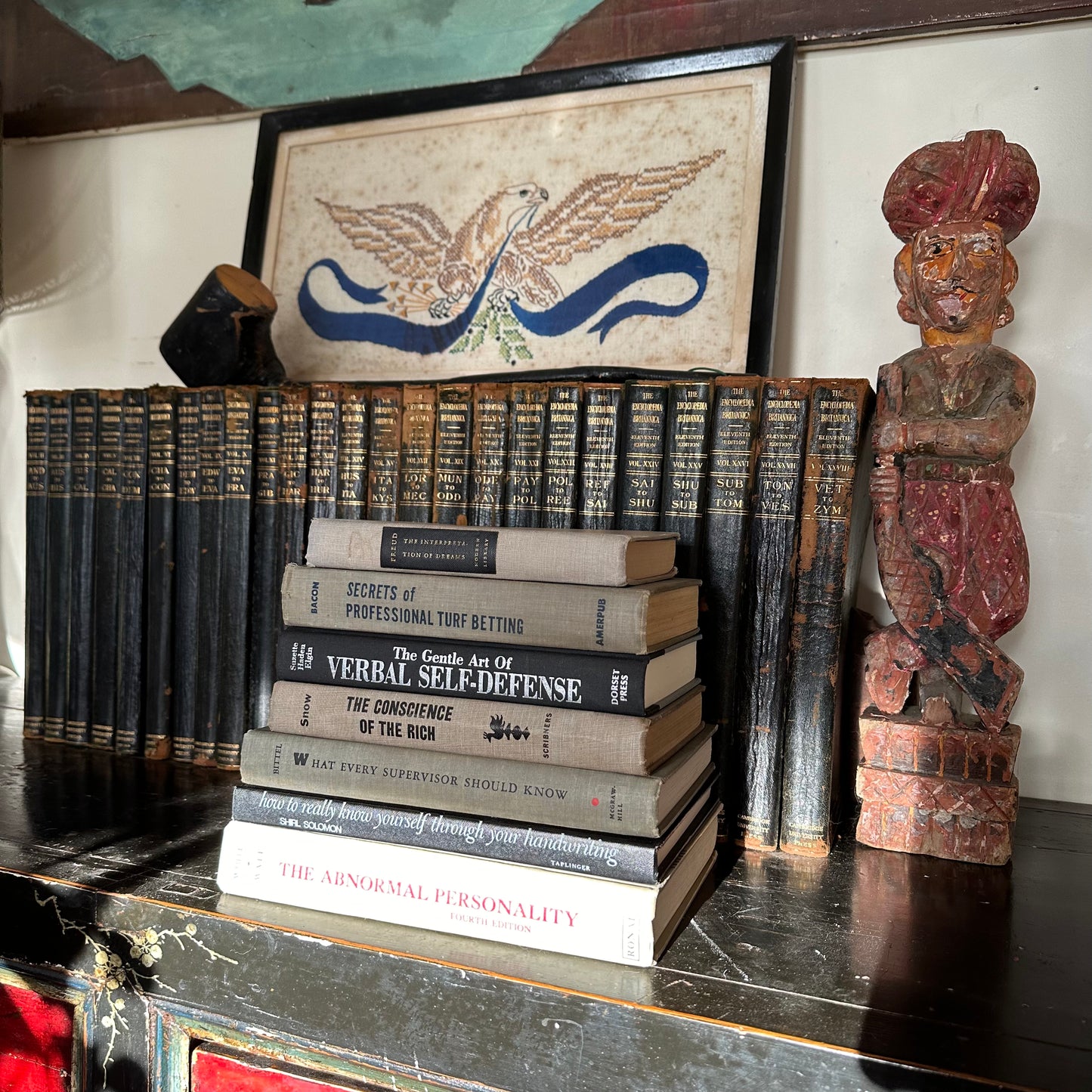 Black & Grey Vintage Self-Help Stack of 7 Books