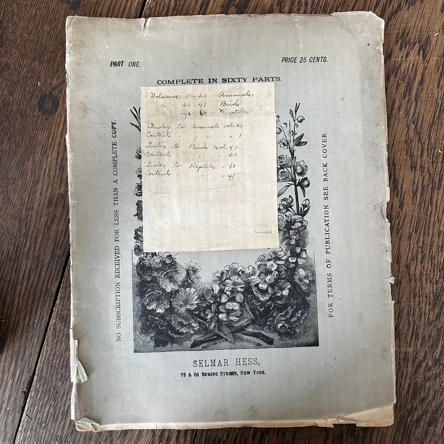 Complete 60-Part Set — Animate Creation: A Popular Edition of Our Living World, 1885-1898