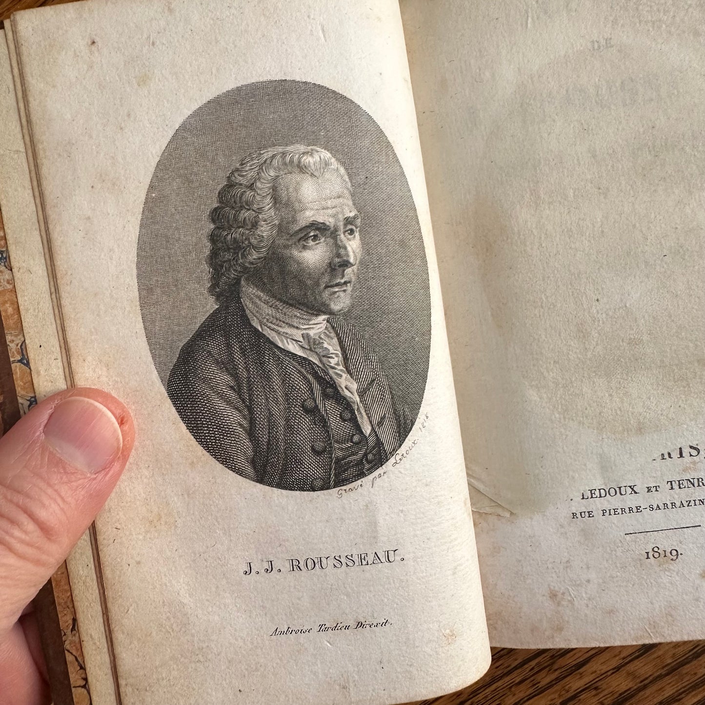 Œuvres de J.-J. Rousseau — Antique 1819 Paris Edition, Collected Works with Engravings - 16 of 20 Volumes