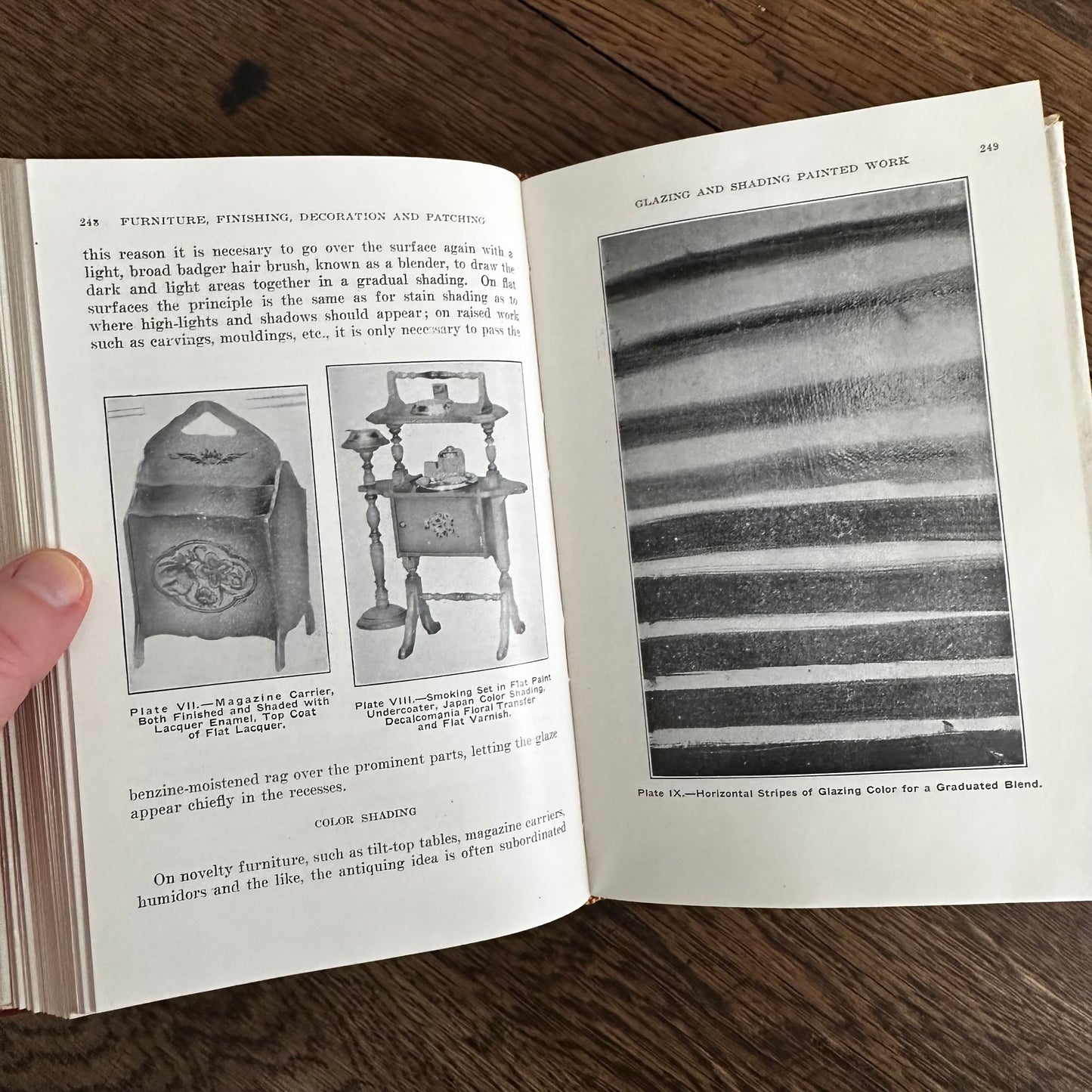 Furniture Finishing, Decoration & Patching, Pattou & Vaughn 1944 Hardcover Book