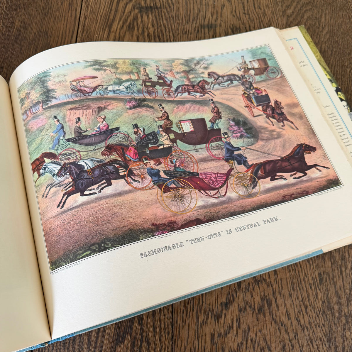A Currier & Ives Treasury 1955 Colin Simkin | 80 Full Color Prints Americana Art Book Oversized 12x16 Vintage Coffee Table Book Independence Day Decor