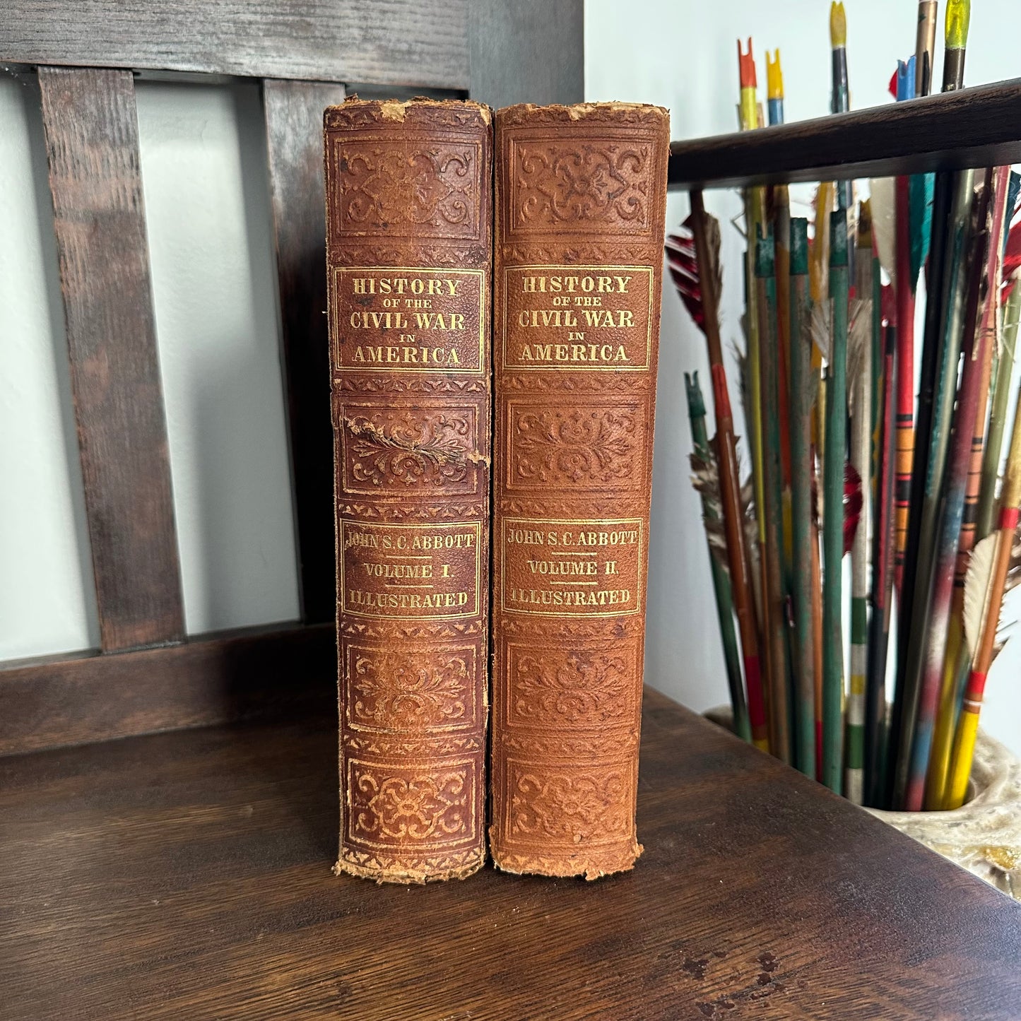 The History of the Civil War in America - A 2-Volume Leather-Bound Set - 1863-1868