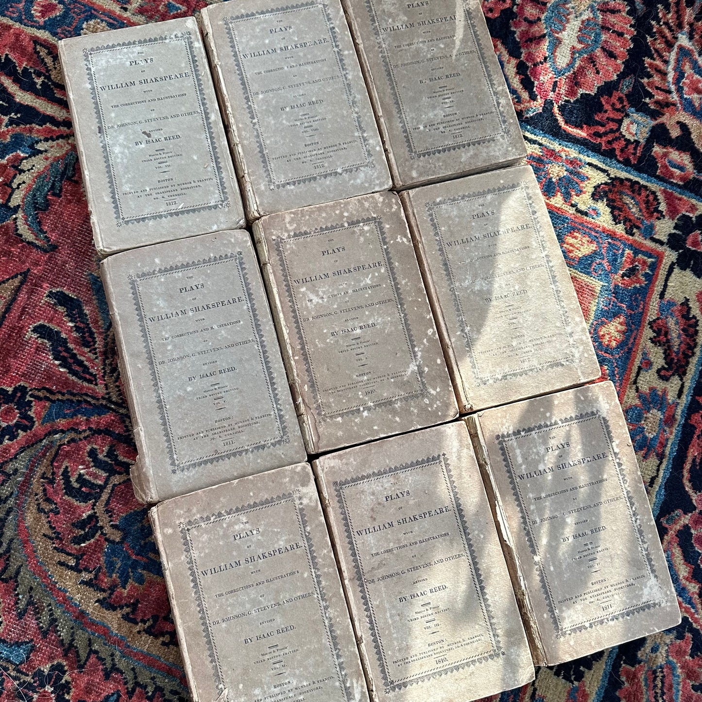 1810-1812 Complete Set of 9 Vols: The Plays of William Shakspeare