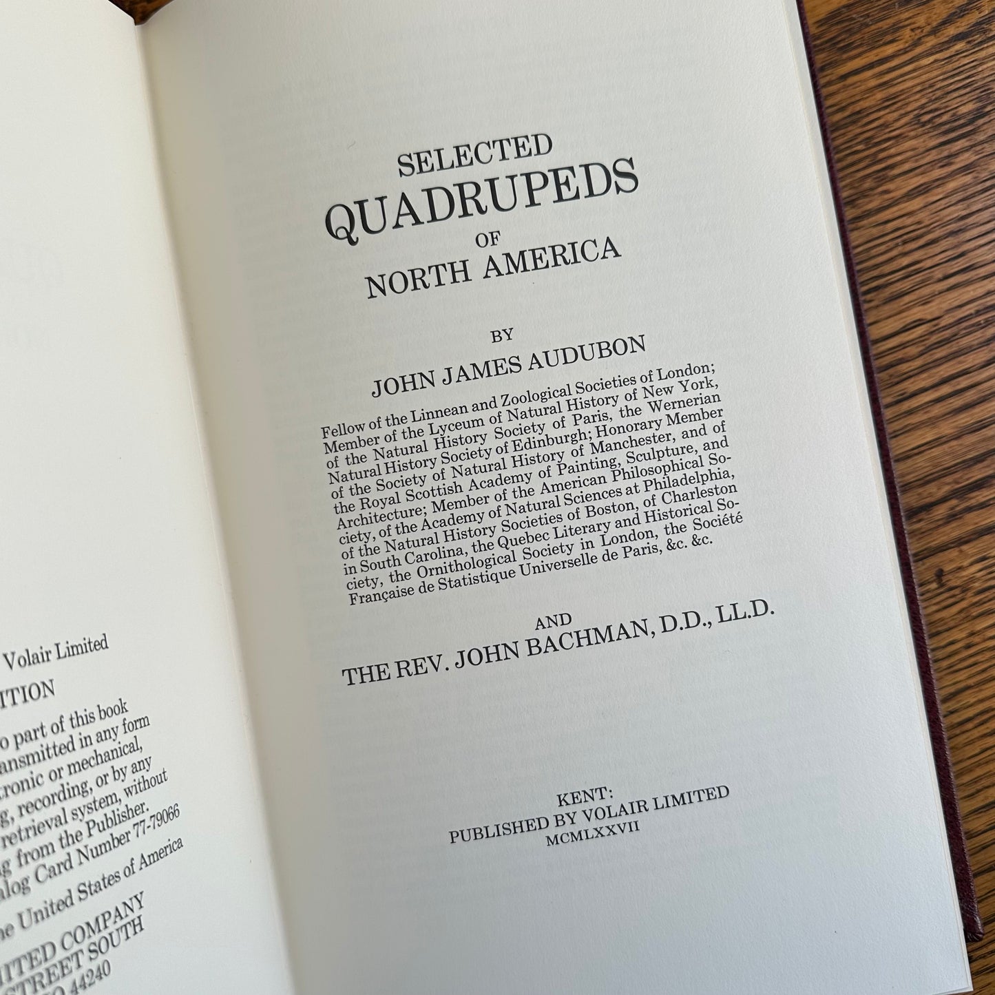 Set of 2 Slipcovered Volair Limited Editions of John James Audubon’s Classics - 1977