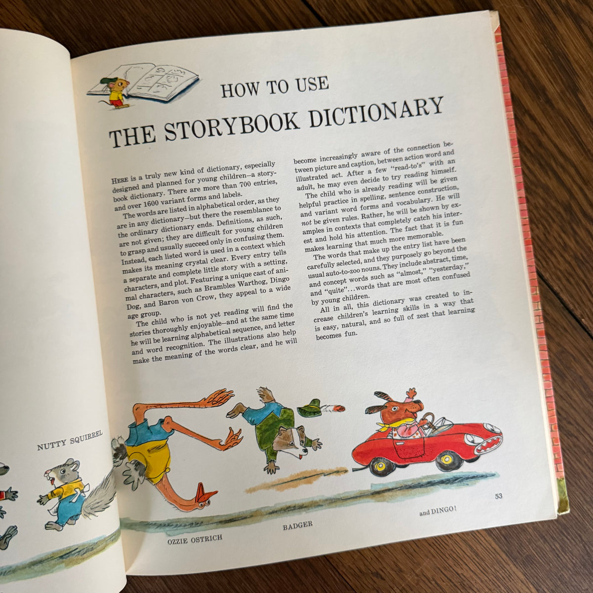 Richard Scarry Books Set of 2, Going Places & Fun with Words, 1971 Look & Learn Library, Golden Press