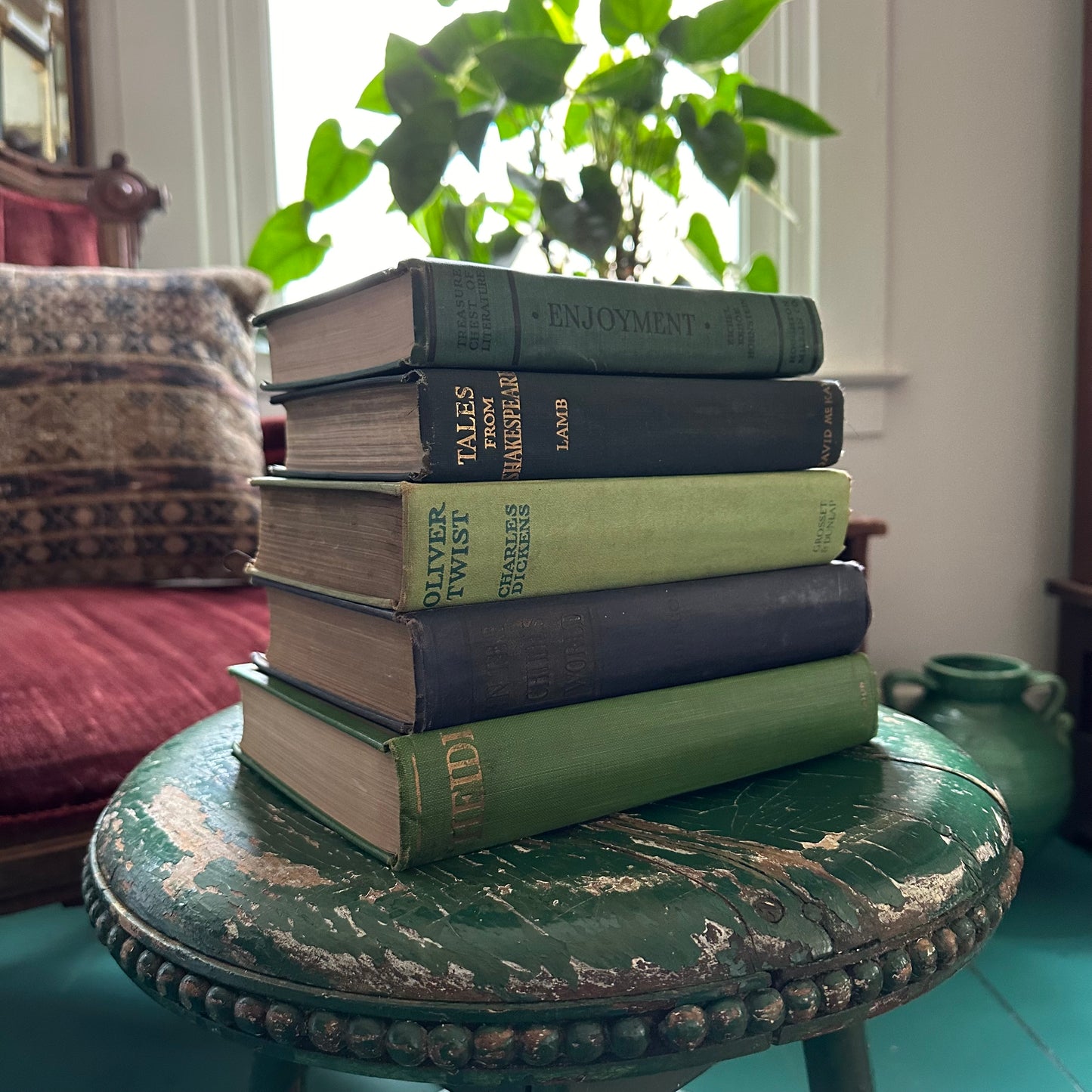 Antique Children's Classic Book Stack - 5 Titles