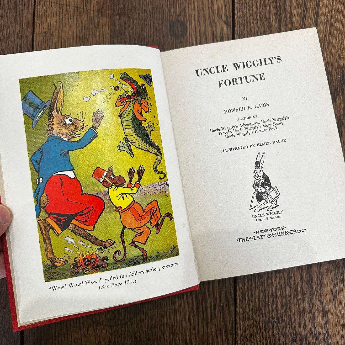 Set of 4 Uncle Wiggily Books (1939–1942) — Howard R. Garis — Illustrated by Elmer Rache — Vintage Children’s Books — Platt & Munk