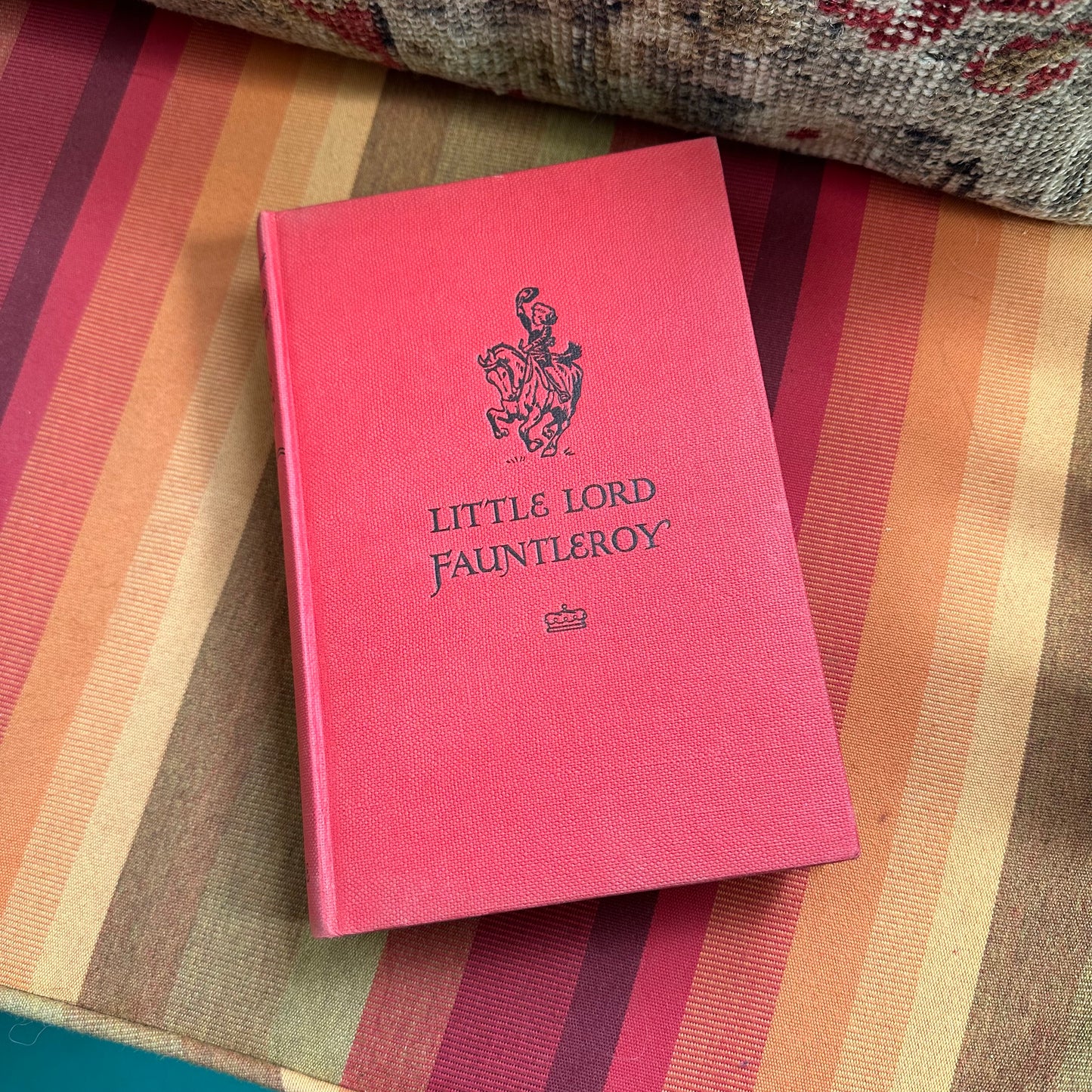 Stack of 9 Vintage and Antique Children’s Books with Covers in Shades of Red