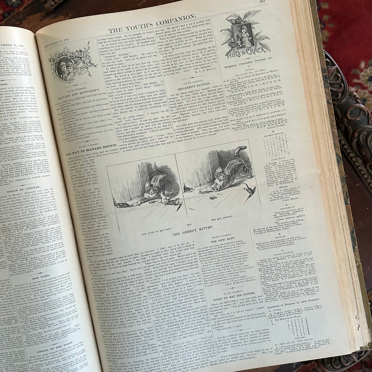Complete Bound Year of The Youth’s Companion Newspapers - 1892