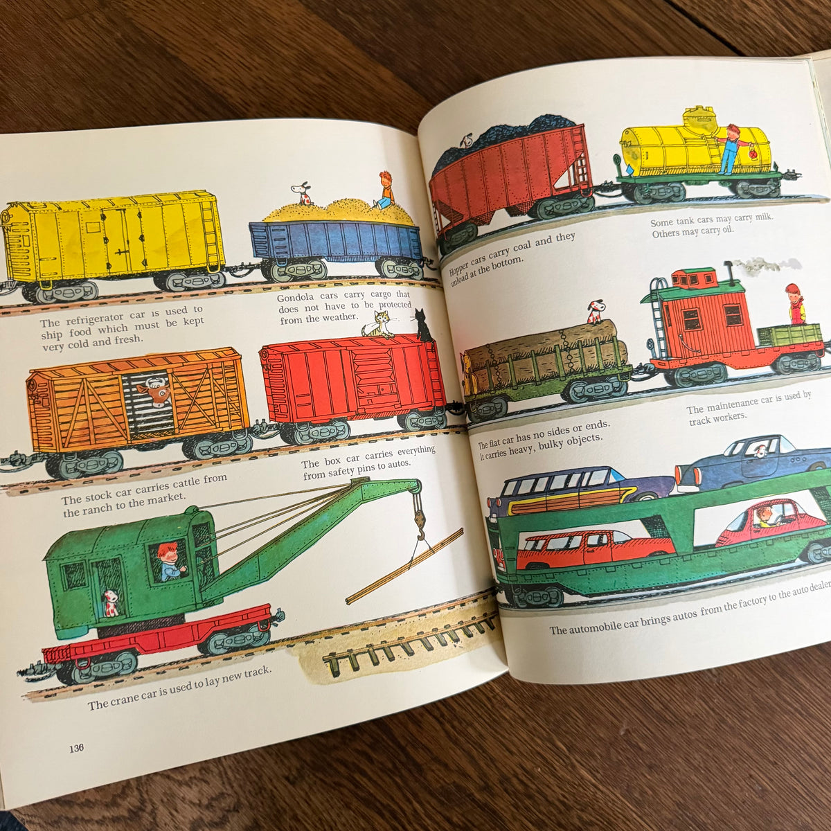 Richard Scarry Books Set of 2, Going Places & Fun with Words, 1971 Look & Learn Library, Golden Press