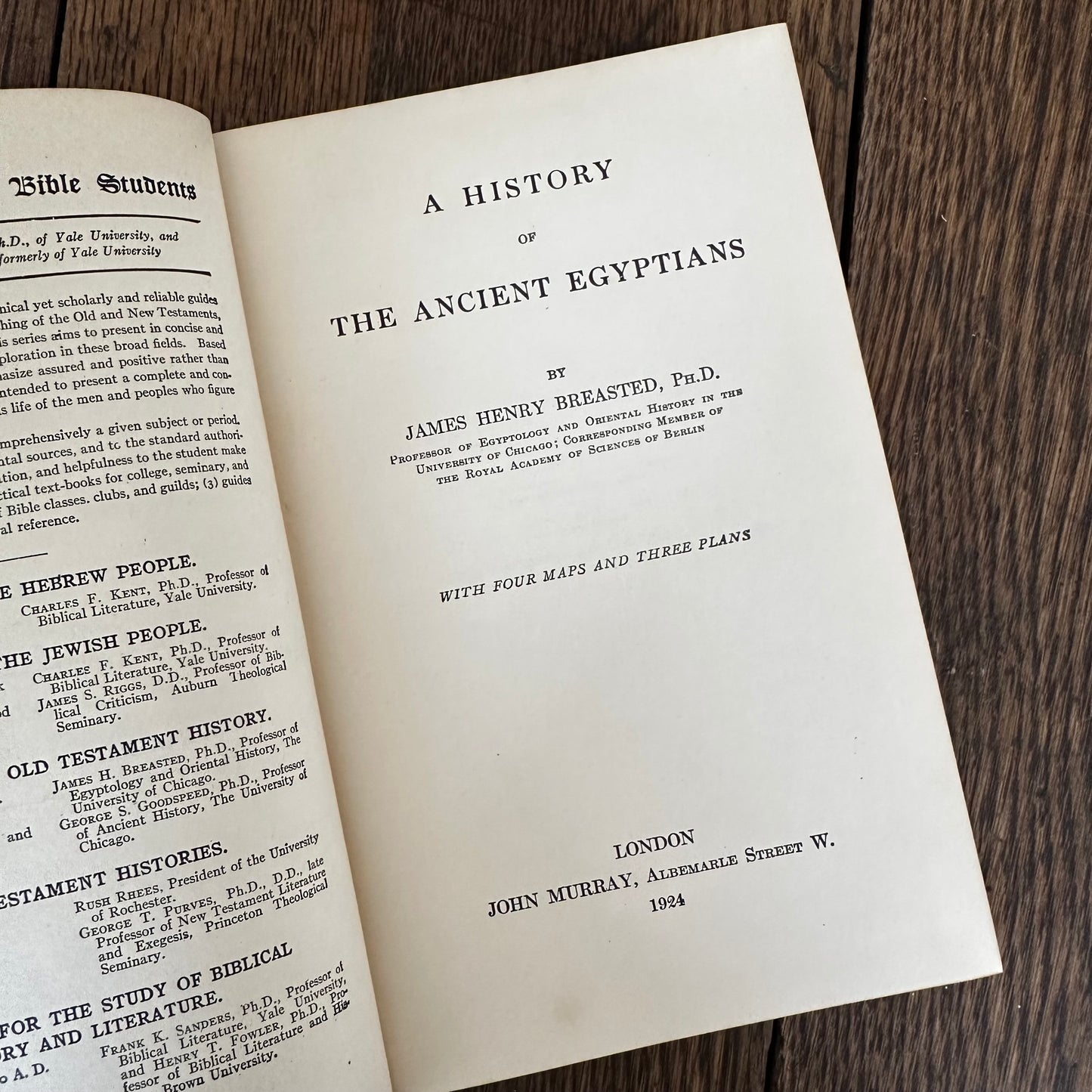 A History of the Ancient Egyptians by James Henry Breasted 1924 London John Murray Antique Egyptology History Book Bible Students Vol 5