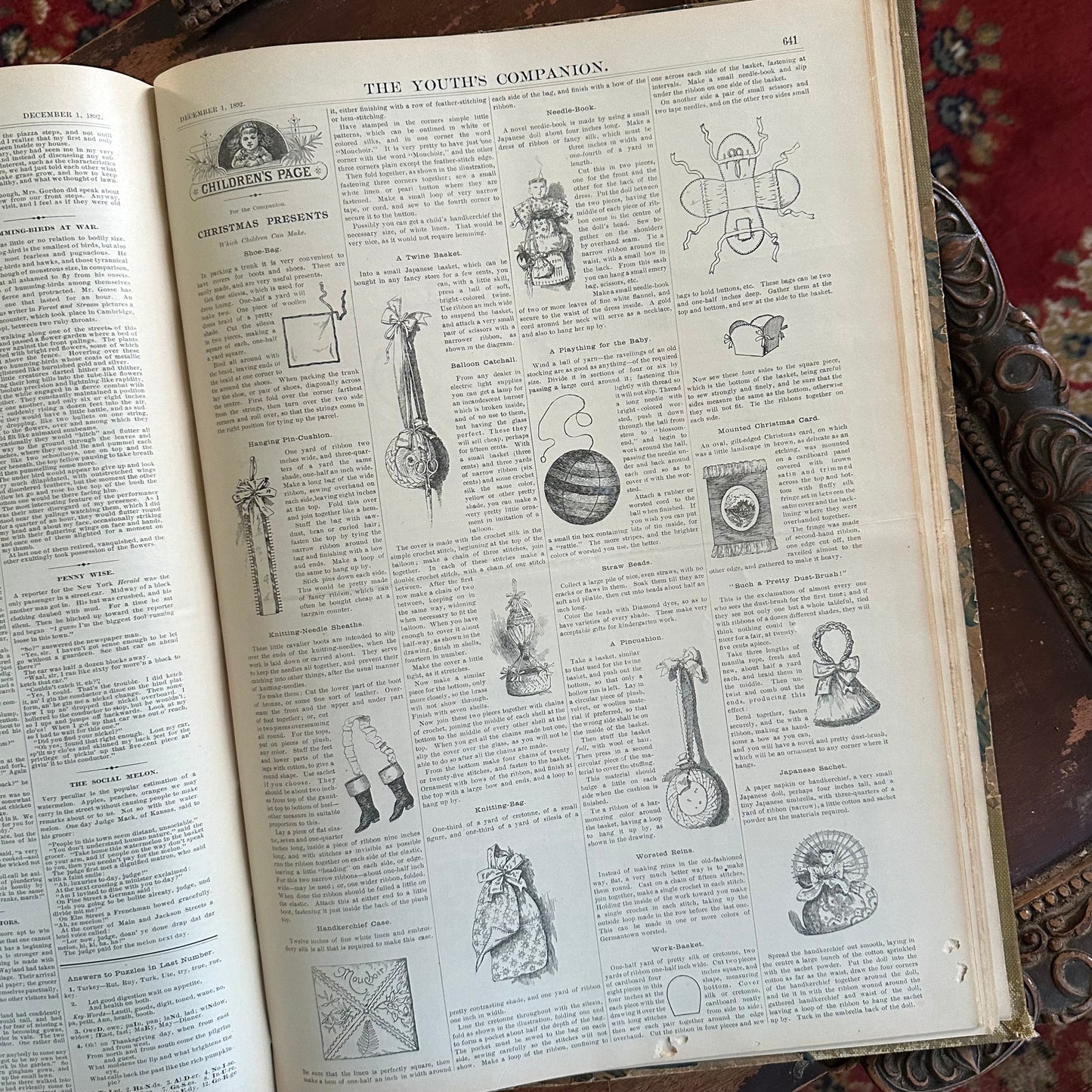 Complete Bound Year of The Youth’s Companion Newspapers - 1892